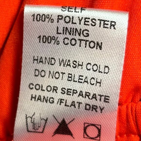 Like new! Ces Femme Orange Smocked Waist Tiered Ruffle Dress Size Medium - Picture 7 of 7